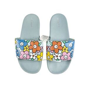 NEW Old Navy Retro Floral Pool Slides Sandals 3-4